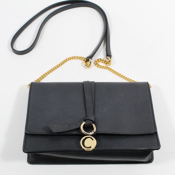 Chloe Alphabet Leather Clutch Bag - Black - Picture 5 of 9